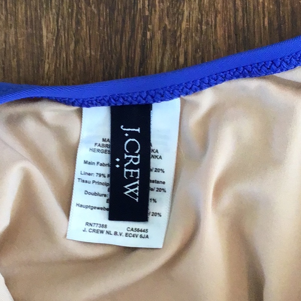 J.Crew blue tie shoulder one piece swimsuit - Picture 3 of 4